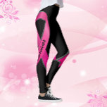 Leggings Ruban rose Personnaliser 2 Cancer du sein Survivan<br><div class="desc">Leggings Ruban rose Personnaliser Déclaration et nom Cancer du sein Survivant</div>