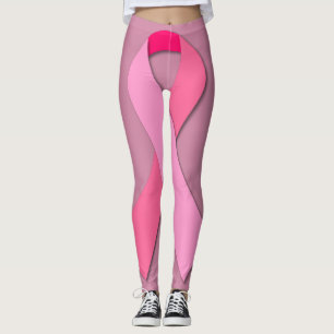 Leggings Ruban rose pour la sensibilisation au cancer du se