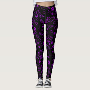 Leggings Ruban violet Multi...Fibro