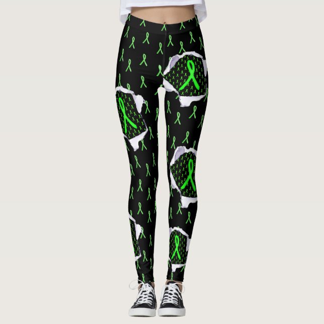 Leggings Rubans de sensibilisation à la maladie de Lyme Leg (Devant)