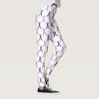Leggings Rubans de sensibilisation au pourpre Motif Alzheim