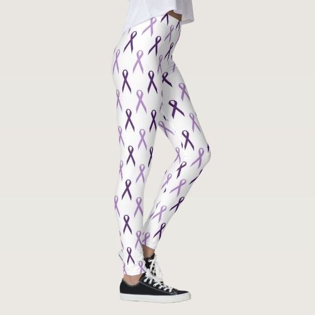 Leggings Rubans de sensibilisation au pourpre Motif Alzheim (Droite)