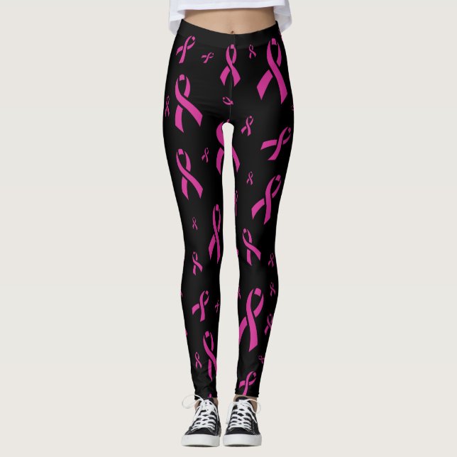 Leggings Rubans roses...Cancer du sein (Devant)