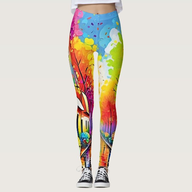 Leggings Rue de l'Arc-en-Ciel : Ville Vive (Devant)