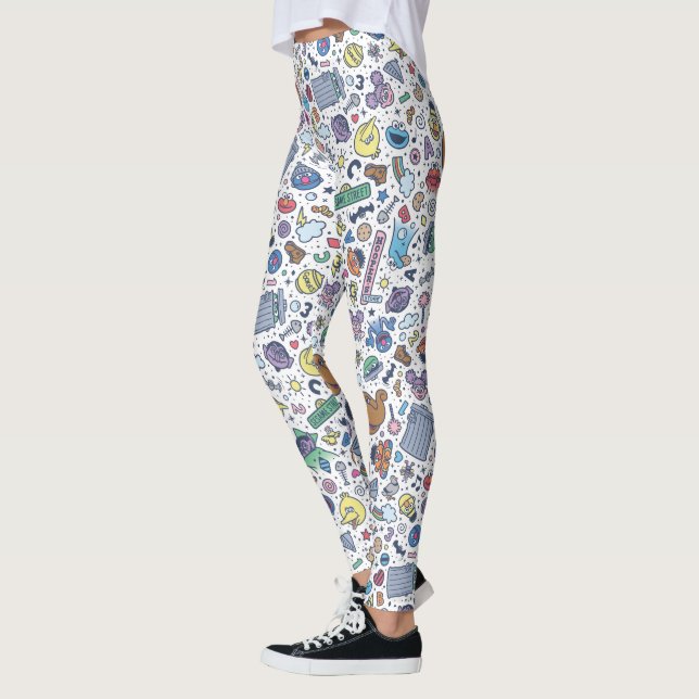 Leggings Rue Sésame | Sesame Pals DoodMotif (Gauche)