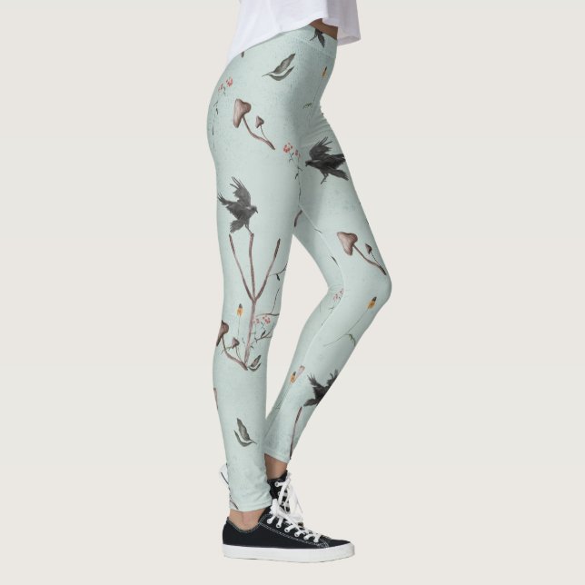 Leggings Rune Algiz faite de branches et de corbeau (Droite)