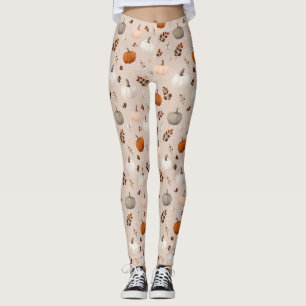 Leggings Russe Citrouilles d'automne et feuilles d'automne
