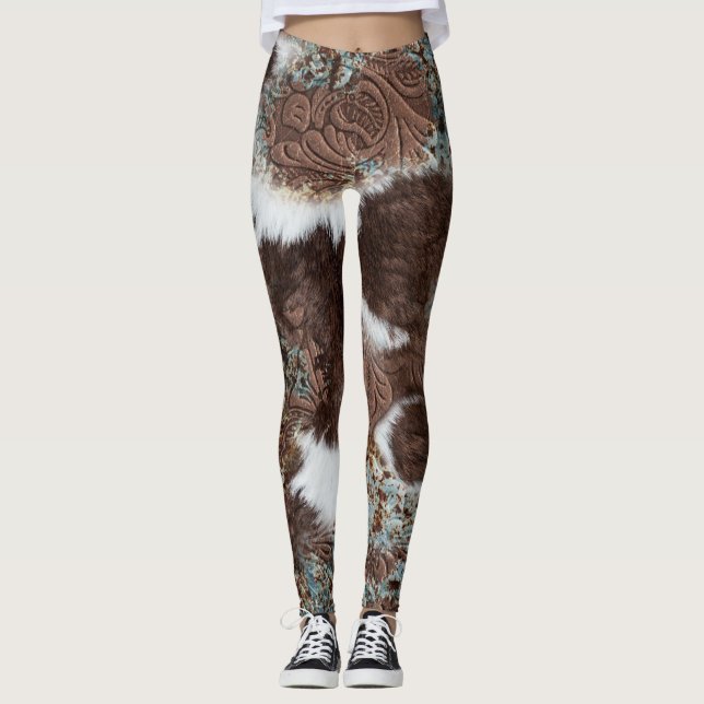 Leggings Russe Occidentale Cowhide Cowgirl (Devant)