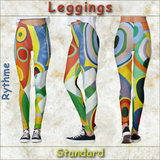 LEGGINGS - "Rythme" - Image d'art Abstrait (Créateur téléchargé)