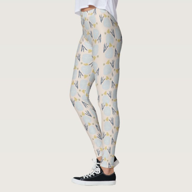 Leggings Sable d'été Dollar Botanique Plage Motif Leging (Gauche)