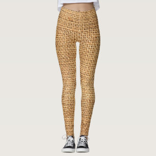 Leggings Sacoche Burlap Brown : Arrière - plan de tissu tex