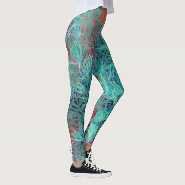 Leggings Sage vert et sable rouge (Droite)