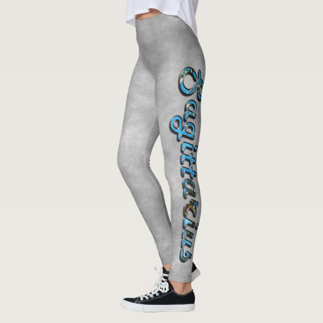 Leggings Sagittaire en pierre de taille turquoise (Gauche)