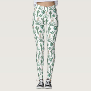 Leggings Saguaro Cactus Succulents Aquarelle du désert