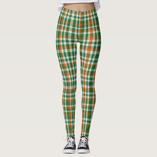 Leggings Saint Patrick's day Irlande Drapeau couleur en vic (Devant)
