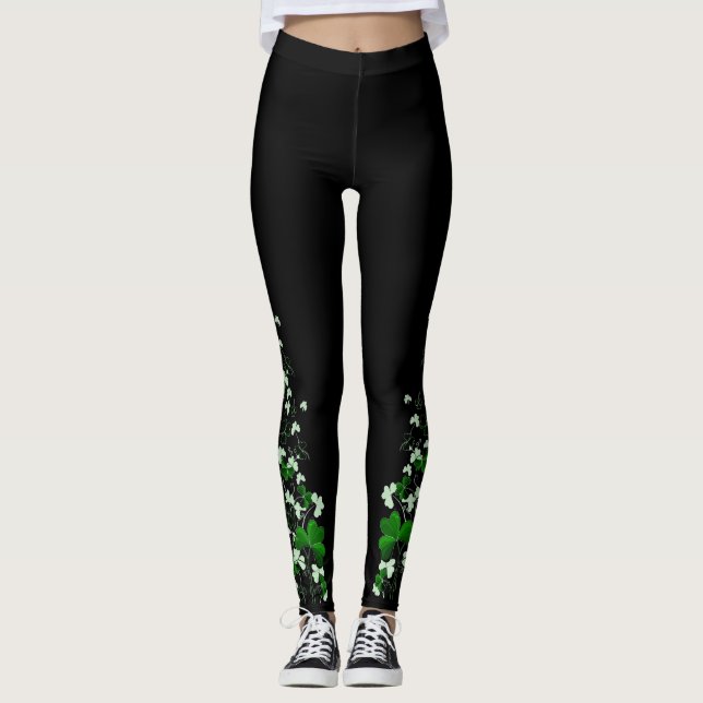 leggings - Saint Patrick's day shamrock (Devant)