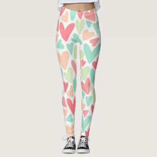 Leggings Saint Valentin Coeurs Pastel