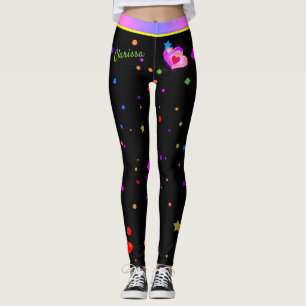 Leggings Saint Valentin Coeurs roses Festive Anniversaire