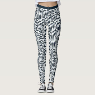 Leggings Salle De Fitness Motif Tiger Noir Et Blanc