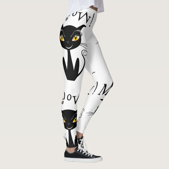 Leggings Salut ! Chat noir Whimsical (Droite)