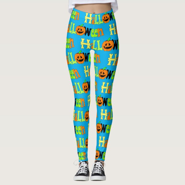 Leggings Salutation d'Halloween (Devant)