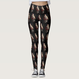 Leggings Samoyé Avec Noël Festif Du Père Noël