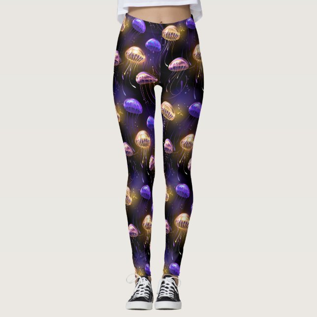 Leggings Sans joint avec méduse éclatante (Devant)