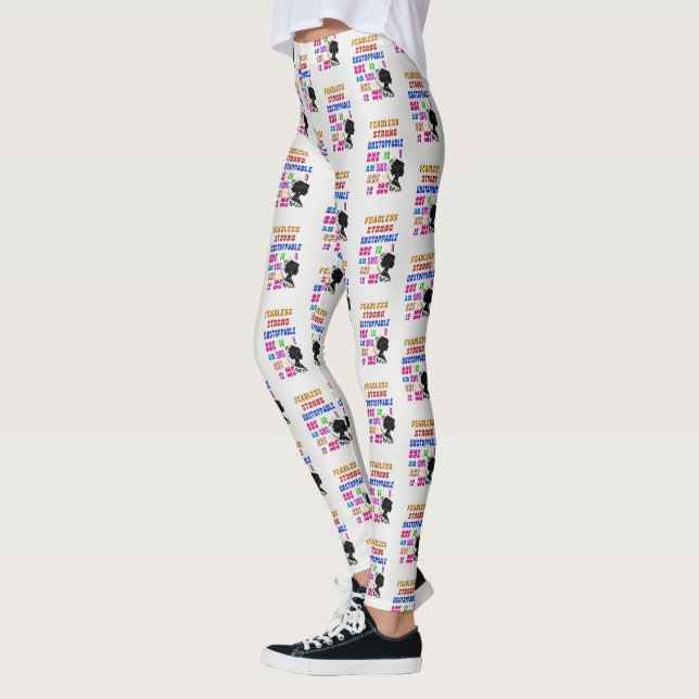 Leggings Sans Peur Forte Inarrêtable Elle Est (Gauche)