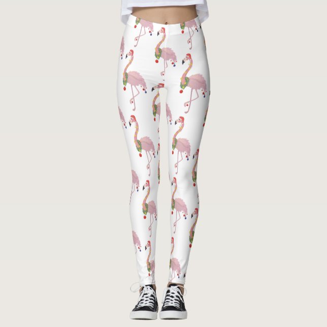 Leggings santa claus flamingo (Devant)