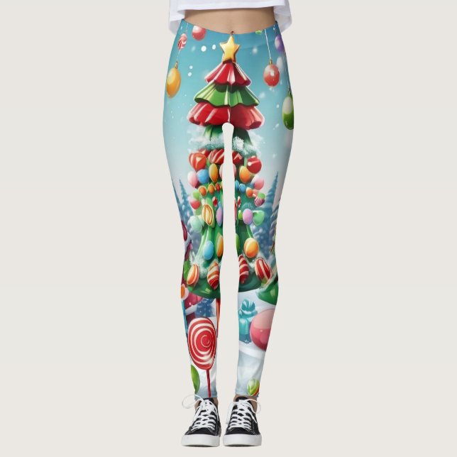 Leggings Sapin de Noël (Devant)