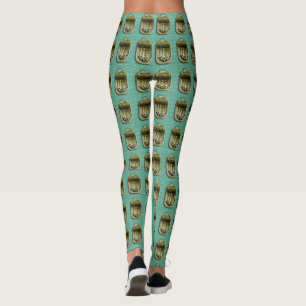 Leggings Sardines sur le vert