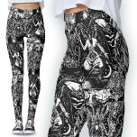 Leggings Satanic le plus foncé noir diable Baphomet gothiqu<br><div class="desc">Leggings diables gothiques | Vêtements gothiques. Embrassez l'allure sombre de mon plus sombre Satanic White n Black Baphomet Gothic Devil Leggings. Ces jambières noires et blanches sont accompagnées d'un motif sorcier avec Baphomet, chauves-souris, chats, corbeaux, lunes, étoiles, cupides, coeurs et araignées. Parfaits pour ceux qui sont attirés par le design...</div>