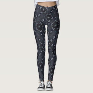Leggings Satin féerique foncé d'étoile