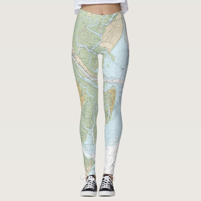 Leggings Savannah River et Wassaw Sound - Carte marine (Devant)