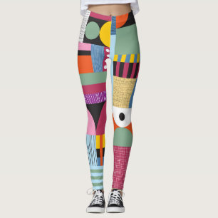 Leggings Scandinave coloré : Mélange Motif gai.