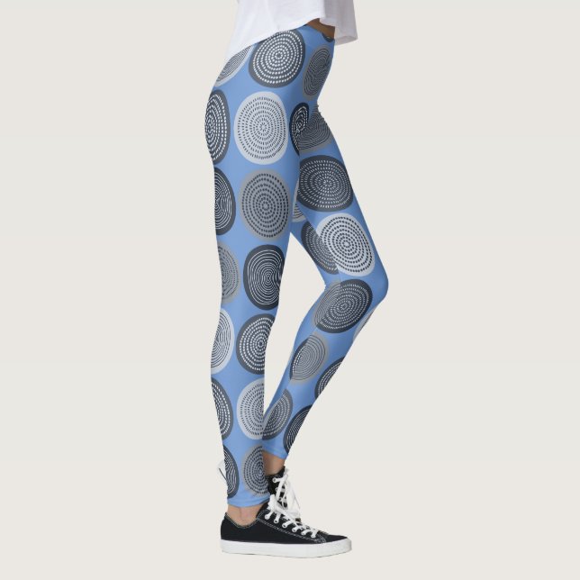 Leggings Scandinavian Circle Dots Mandala Pattern 3 (Droite)