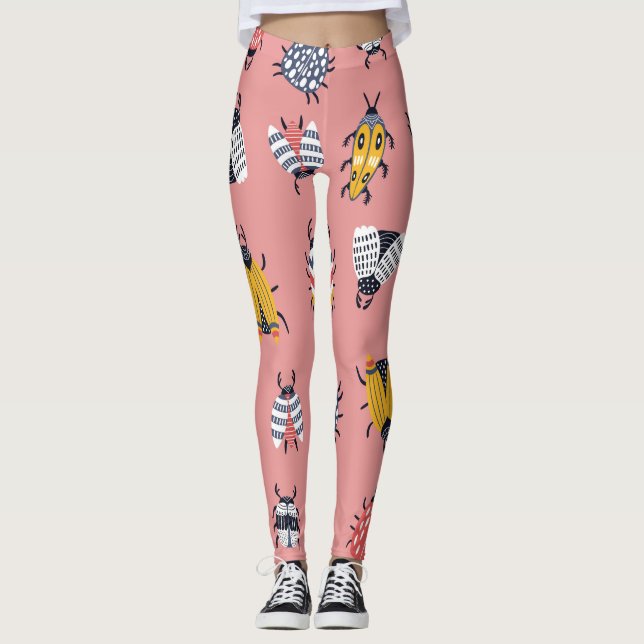 Leggings Scandinavie Bugs Beetles Motif chilien (Devant)