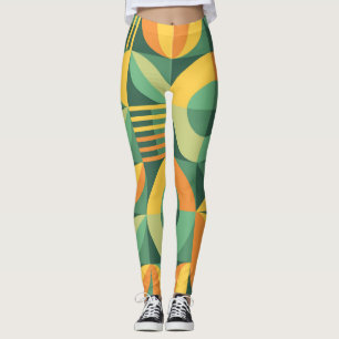 Leggings Scandinavie Géométrique Vintage