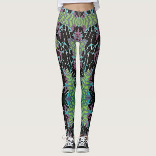 Leggings Scarabées Art Déco vintage au pochoir dans le jard