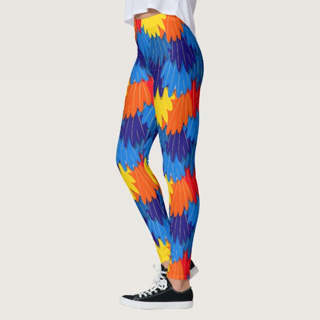 Leggings Scarlet Macaw Parrot Motif (Gauche)