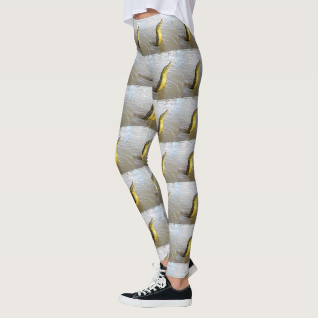 Leggings Scary Snappers : Le Saut du Crocodile, (Gauche)