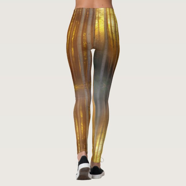 Leggings Scène de la forêt de Misty (Dos)