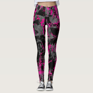 Leggings Scène rose Grunge enfant