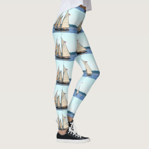 Leggings schooner blanc de navigation
