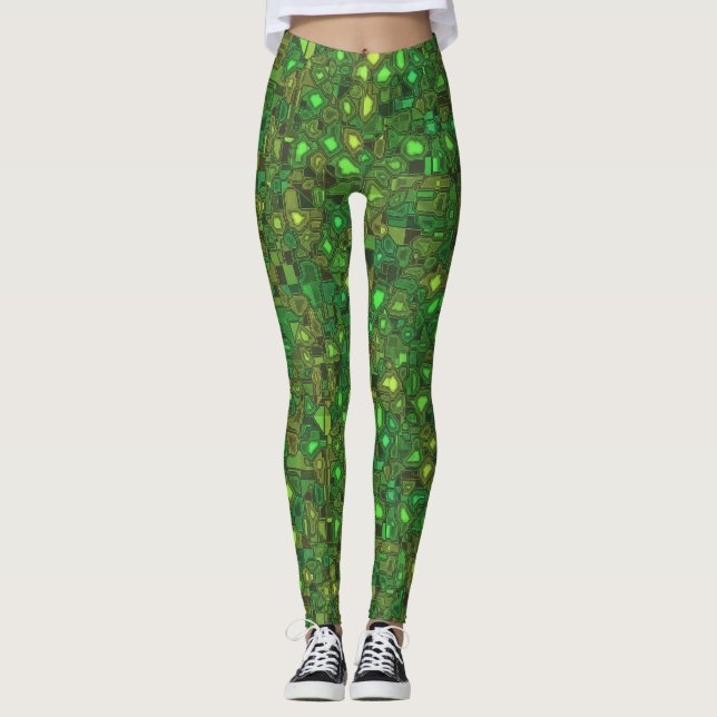Leggings Sci-Fi verts (Devant)
