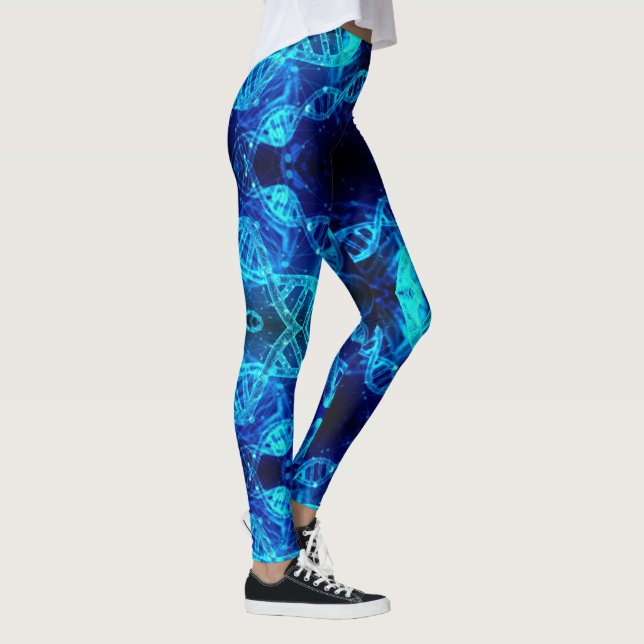 Leggings Science des brins d'ADN bleu (Droite)