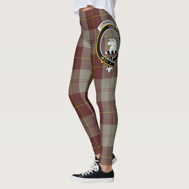 Leggings Scotstee Clan Cunningham Burgundy Dancers Crest (Gauche)