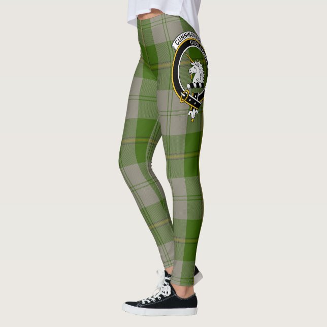 Leggings Scotstee Clan Cunningham Dress Green Dancers Crest (Gauche)