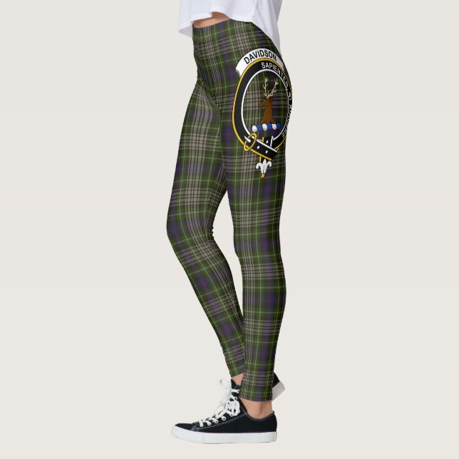 Leggings Scotstee Clan Davidson Tulloch robe Crest Tartan (Gauche)