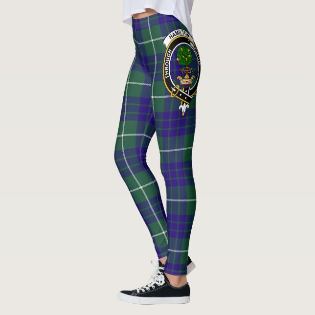 Leggings Scotstee Clan Hamilton Chasse Crest moderne Tartan (Gauche)